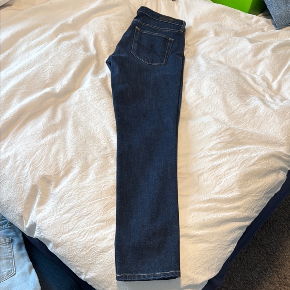AG Adriano Goldschmied Women's Straight Leg Jeans - Dark Blue